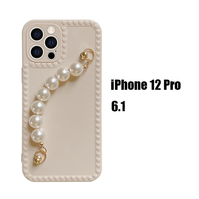 Silikona maciņš priekš Iphone ar pērļu rokturi