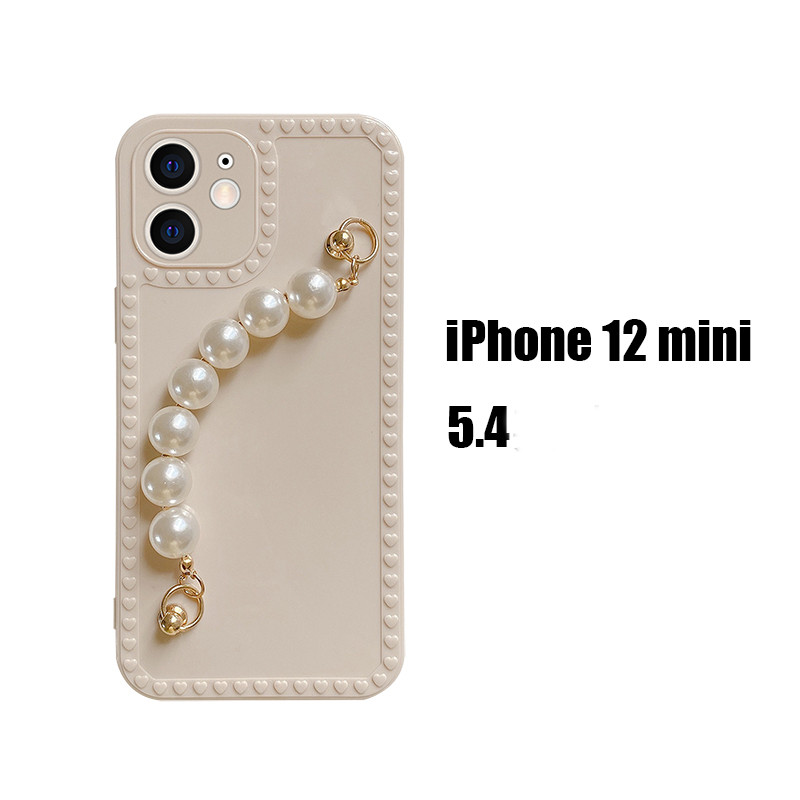 Silikona maciņš priekš Iphone ar pērļu rokturi