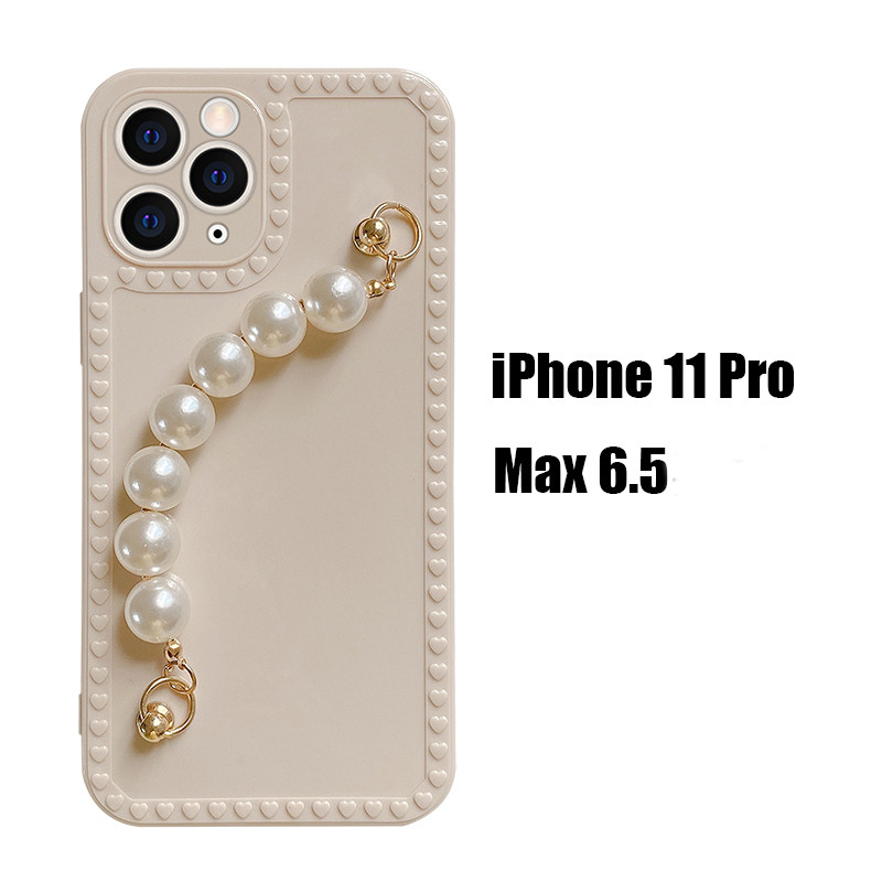 Silikona maciņš priekš Iphone ar pērļu rokturi