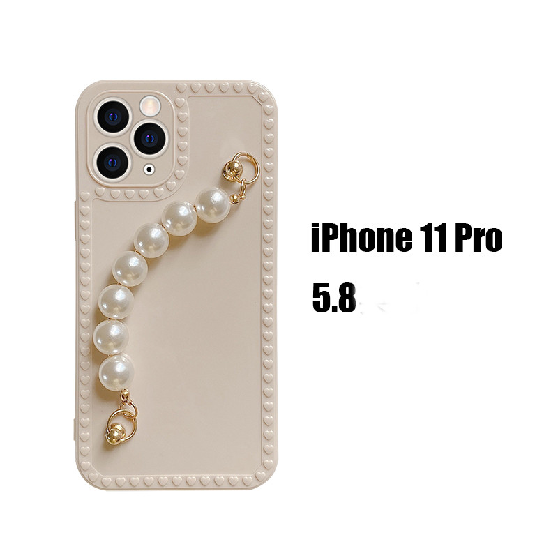 Silikona maciņš priekš Iphone ar pērļu rokturi