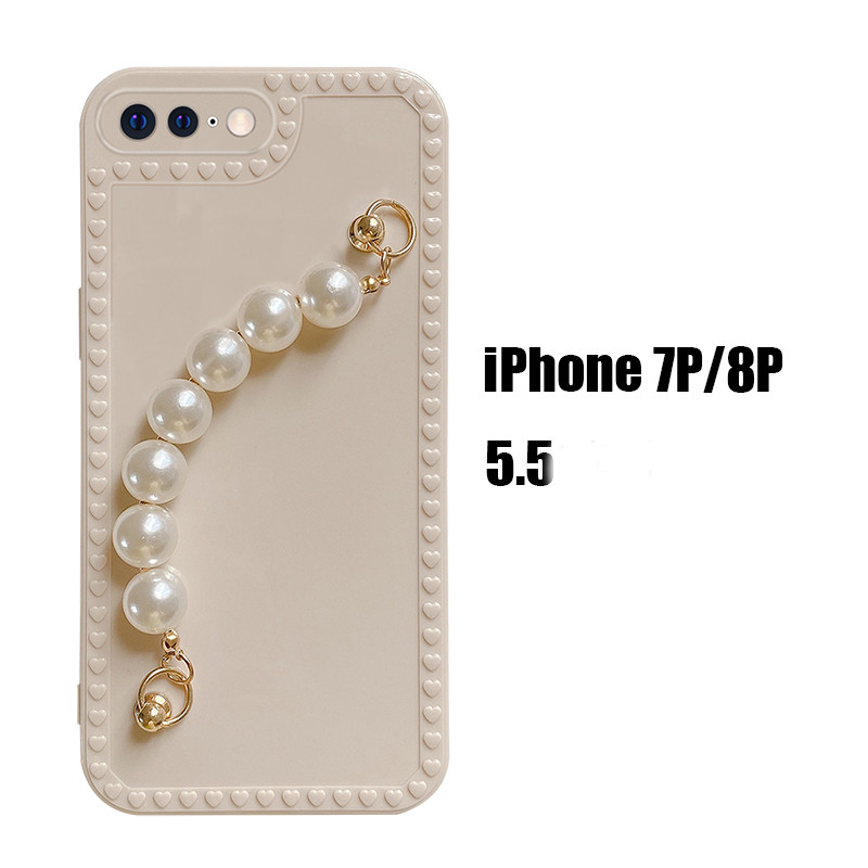 Silikona maciņš priekš Iphone ar pērļu rokturi