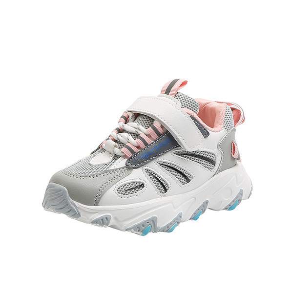 Tenisice za djevojčice od eko kože i tekstilnog grubog potplata