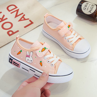 Casual αθλητικά παπούτσια με velcro και κέντημα για κορίτσια