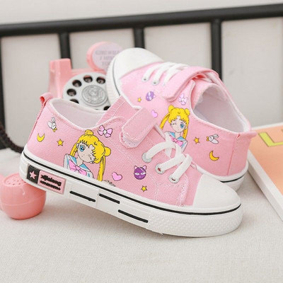 Casual αθλητικά παπούτσια με velcro και κέντημα για κορίτσια