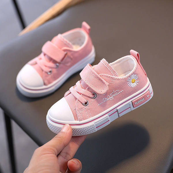 Ležerne tenisice za djevojčice s vezom i čičkom