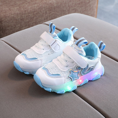 Svjetleće dječje tenisice s mrežicom i čičkom