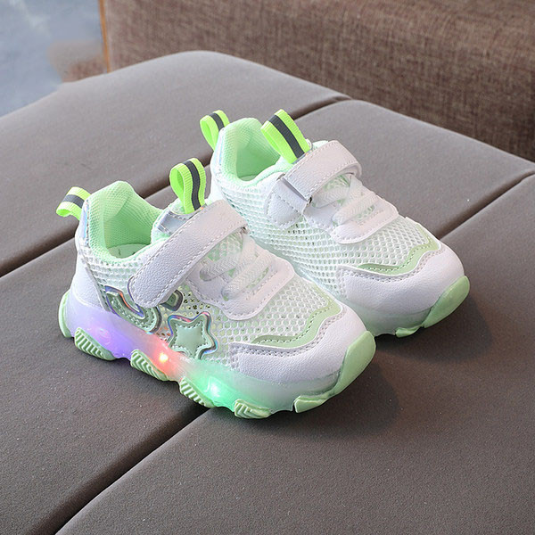 Svjetleće dječje tenisice s mrežicom i čičkom