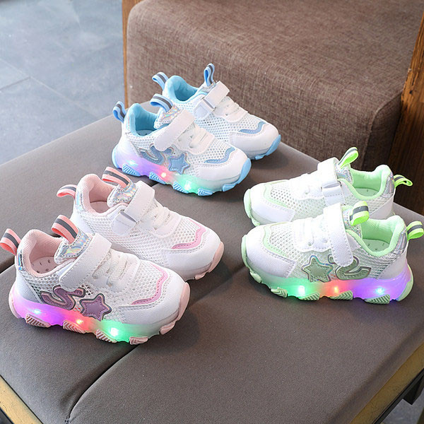 Svjetleće dječje tenisice s mrežicom i čičkom