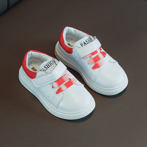 Dječje kožne tenisice unisex model s vezicama u preljevnim bojama i naljepnicama