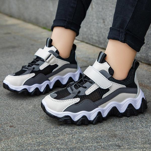 Dječje tenisice s grubim potplatom za djevojčice s čičkom i vezicama