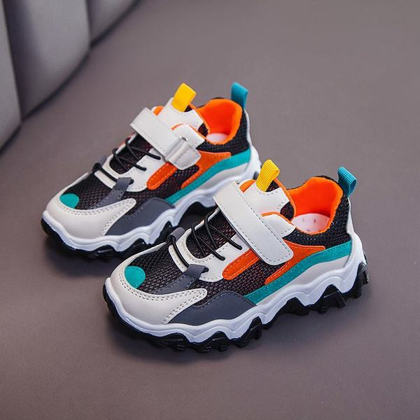 Dječje tenisice s grubim potplatom za djevojčice s čičkom i vezicama