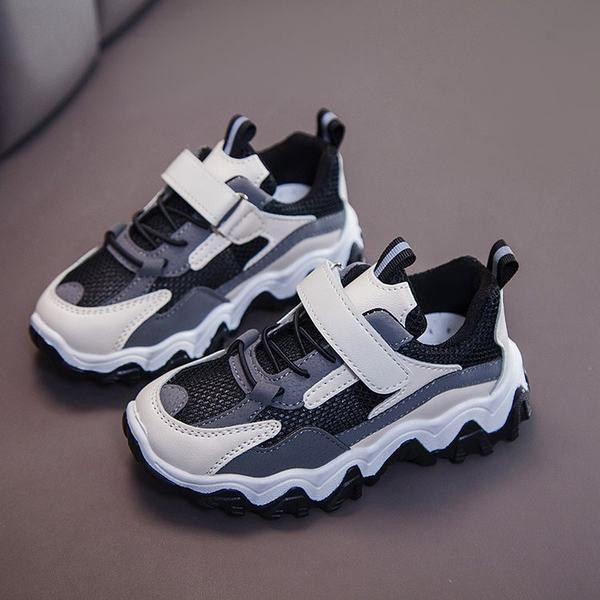 Dječje tenisice s grubim potplatom za djevojčice s čičkom i vezicama