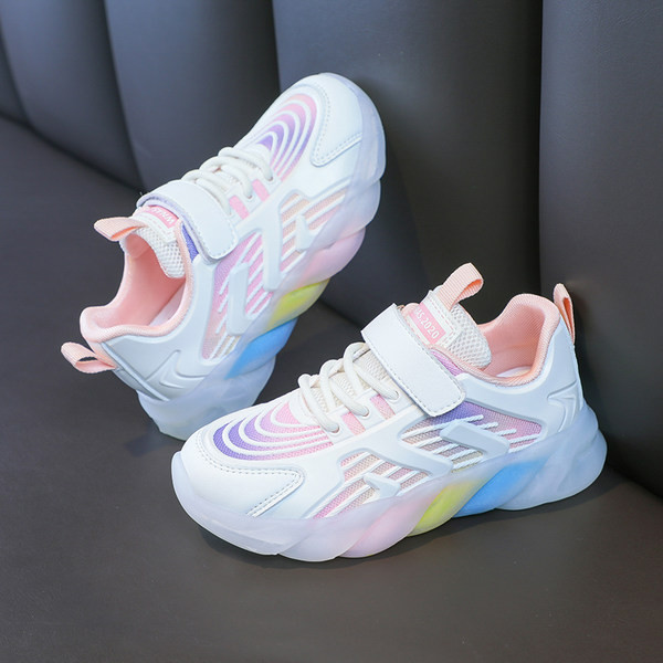 Dječje tenisice s vezicama i đonom u boji - tri boje