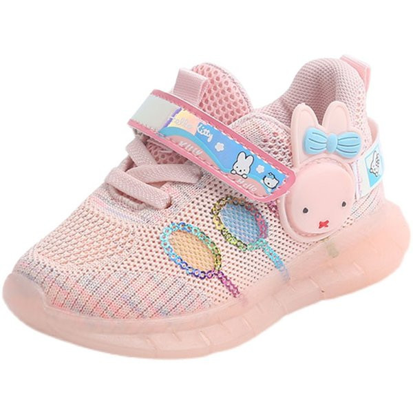 Ležerne dječje prozračne tenisice s čičkom i svjetlećim potplatom