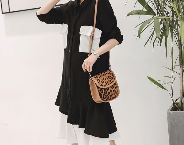 Aktualna haljina asimetrični model za trudnice