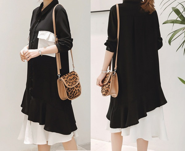 Aktualna haljina asimetrični model za trudnice