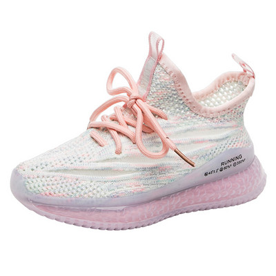 Dječje tekstilne tenisice s vezicama u ljubičastoj, crnoj i ružičastoj boji