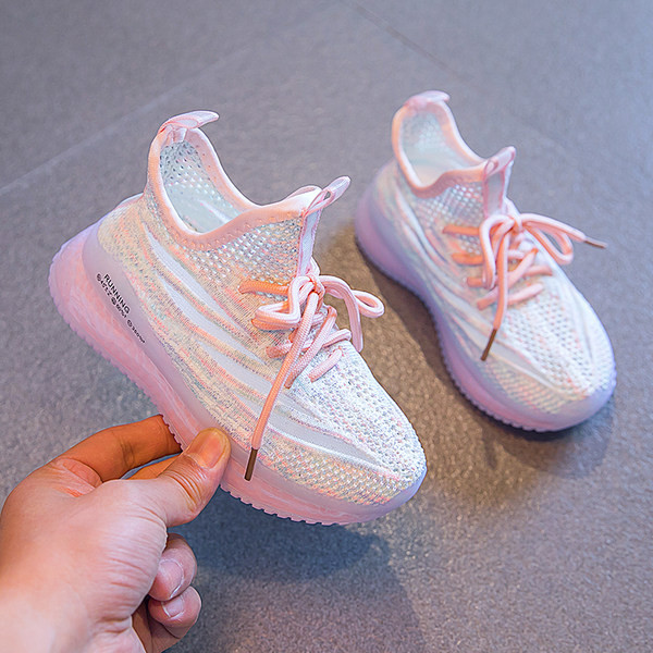 Dječje tekstilne tenisice s vezicama u ljubičastoj, crnoj i ružičastoj boji