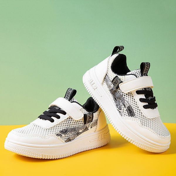 Dječje mrežaste tenisice s naljepnicama i vezicama u dvije boje