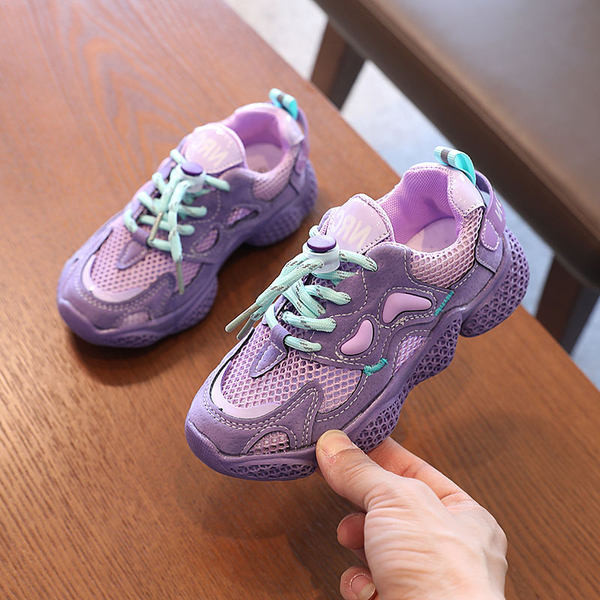 Ležerne dječje tenisice za djevojčice s grubim potplatom i vezicama u više boja