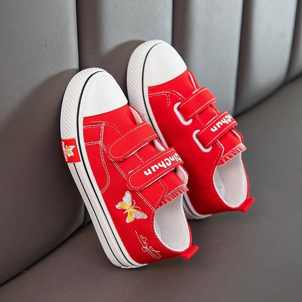 Dječje tekstilne tenisice s vezom i naljepnicama