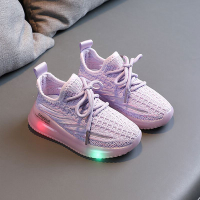 Ležerne dječje tenisice za djevojčice sa svjetlećim potplatom