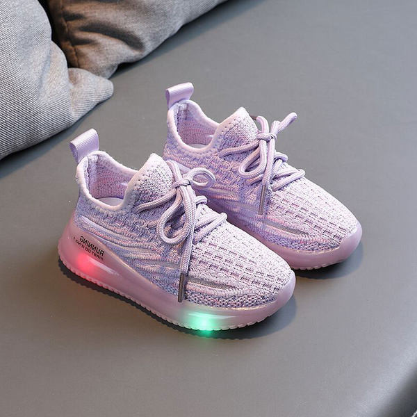 Ležerne dječje tenisice za djevojčice sa svjetlećim potplatom