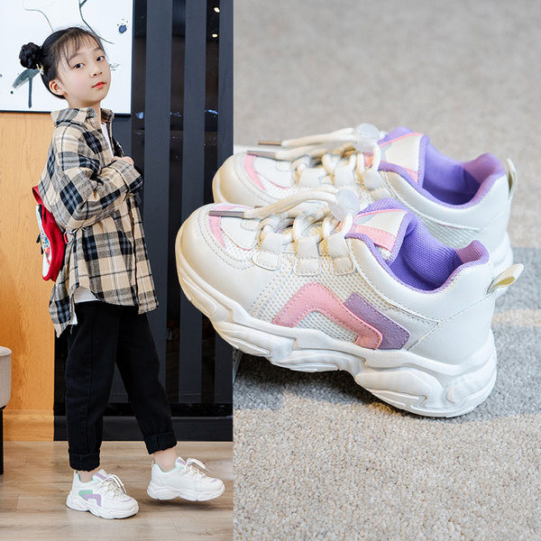 Dječje tenisice sa vezicama i grubim đonom u dvije boje