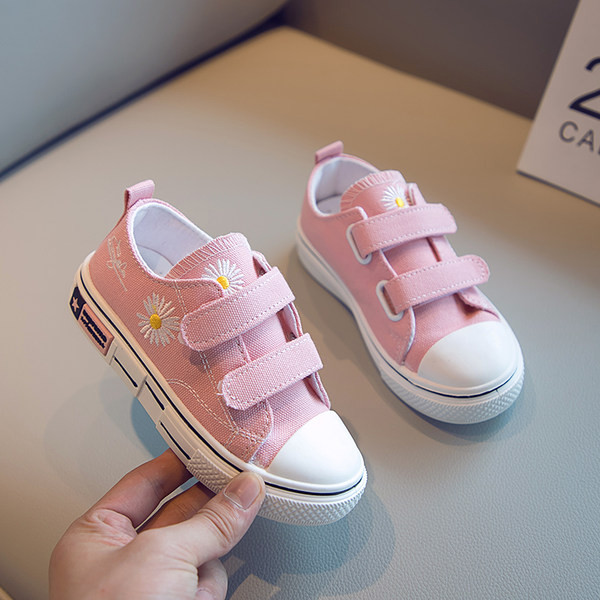 Proljetne tekstilne tenisice za djevojčicu sa izvezenom tratinčicom