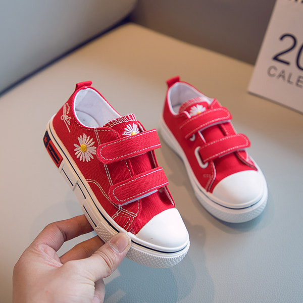 Proljetne tekstilne tenisice za djevojčicu sa izvezenom tratinčicom