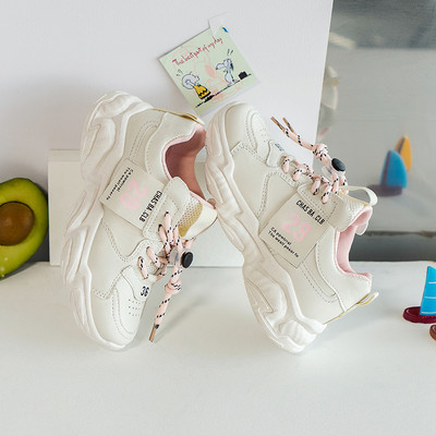 Παιδικά αθλητικά παπούτσια για κορίτσια και αγόρια με χρωματιστούς δεσμούς