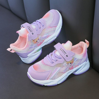 Παιδικά αθλητικά παπούτσια με εφαρμογή 3D και λουράκια velcro