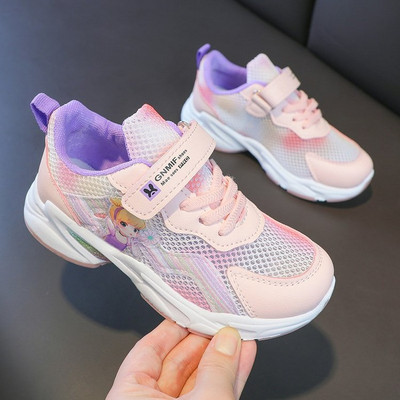 Παιδικά αθλητικά παπούτσια με εφαρμογή 3D και λουράκια velcro