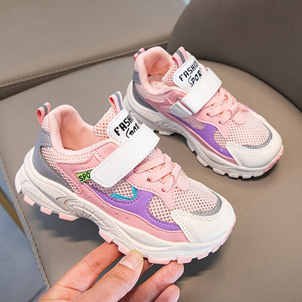 Mrežaste dječje cipele s čičkom i grubim potplatom za djevojčice