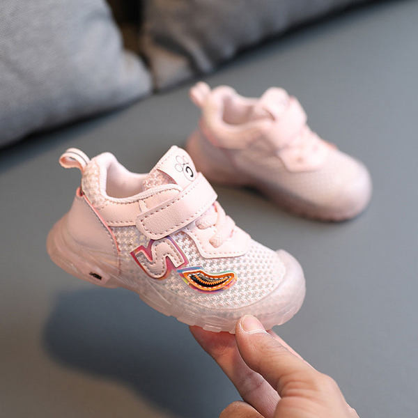 Ikdienas bērnu elpojošas kedas ar velcro aizdari meitenēm