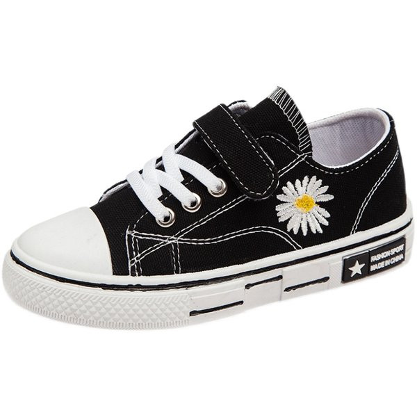 Dnevne dječje tenisice od tekstila sa izvezenom tratinčicom