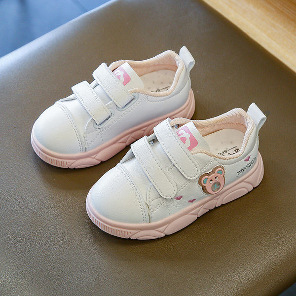 Tenisice za djevojčice od eko kože sa svjetlećim medvjedom