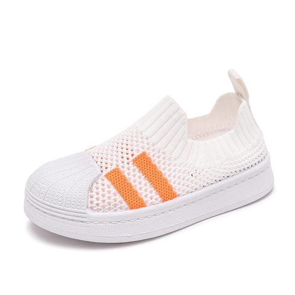 Ikdienas bērnu kedas ar sietu un plakanu zoli