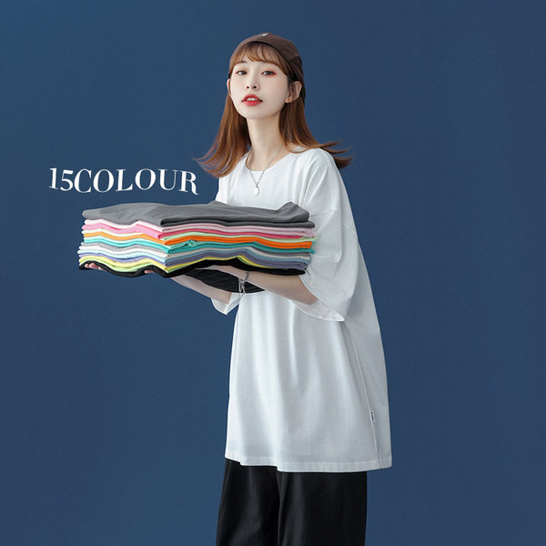 Sieviešu ikdienas plata blūze ar ovālu kakla izgriezumu un īsām piedurknēm vairākās krāsās