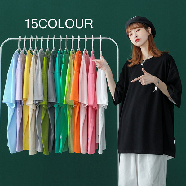 Sieviešu ikdienas plata blūze ar ovālu kakla izgriezumu un īsām piedurknēm vairākās krāsās