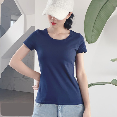 Ženska pamučna majica jednobojni model