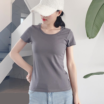 Ženska pamučna majica jednobojni model