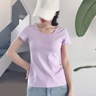 Ženska pamučna majica jednobojni model