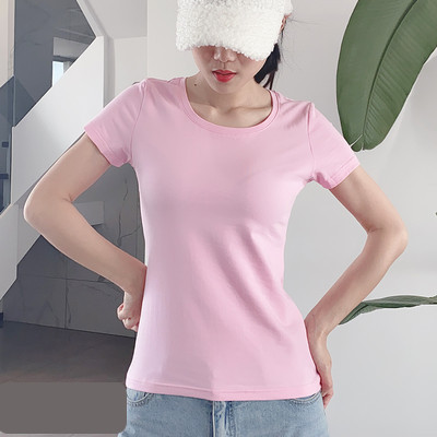 Ženska pamučna majica jednobojni model