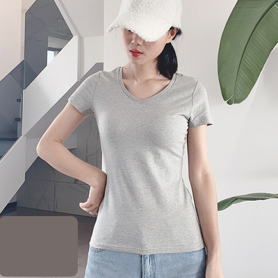 Ženska pamučna majica jednobojni model