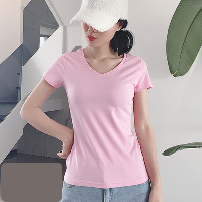 Ženska pamučna majica jednobojni model