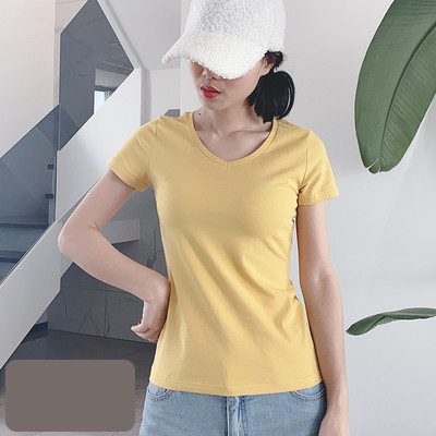 Ženska pamučna majica jednobojni model