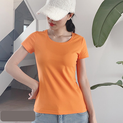 Ženska pamučna majica jednobojni model