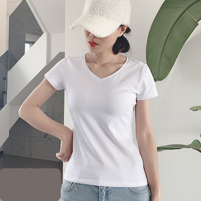 Ženska pamučna majica jednobojni model