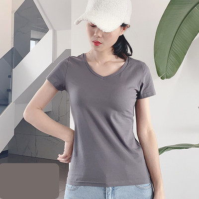 Ženska pamučna majica jednobojni model